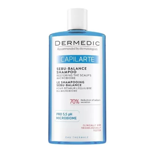 Dermedic Capilarte Sebu-Balance sampon zsíros, szeborrheás fejbőrre 300ml