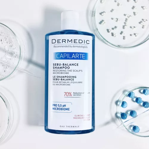 Dermedic Capilarte Sebu-Balance sampon zsíros, szeborrheás fejbőrre 300ml