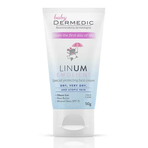 Dermedic Linum Emolient Baby Speciális védőkrém arcbőrre 50ml