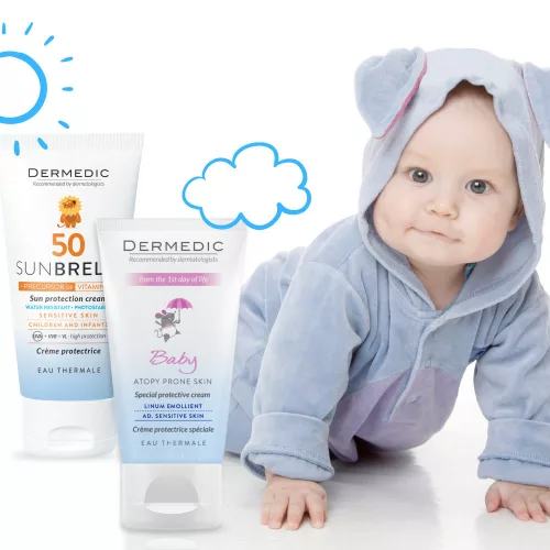 Dermedic Linum Emolient Baby Speciális védőkrém arcbőrre 50ml