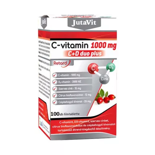 JutaVit C-vitamin 1000mg C+D DUO Plus retard filmtabletta 100x