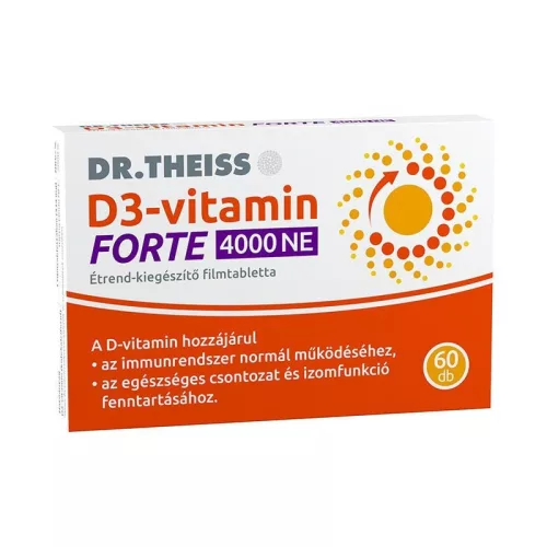 Dr. Theiss D3-vitamin FORTE filmtabletta 4000 NE 60x