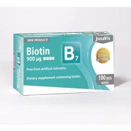JutaVit Biotin (B7-vitamin) tabletta 900mcg 100x