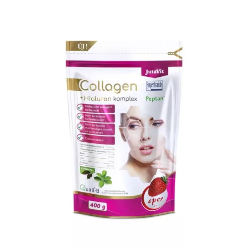 JutaVit Collagen + Hialuron Komplex italpor eper 400g