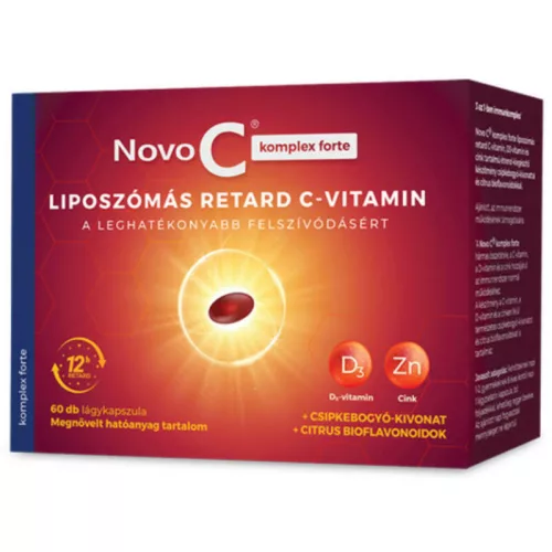 Novo C Komplex Forte liposzómás retard C vitamin+ D3+cink kapszula 60x