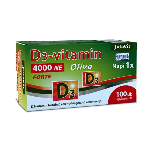 JutaVit D3-vitamin 4000NE Oliva kapszula 100x
