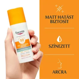   Eucerin Sun Oil Control színezett napozó krém-gél arcra medium SPF50+  50ml