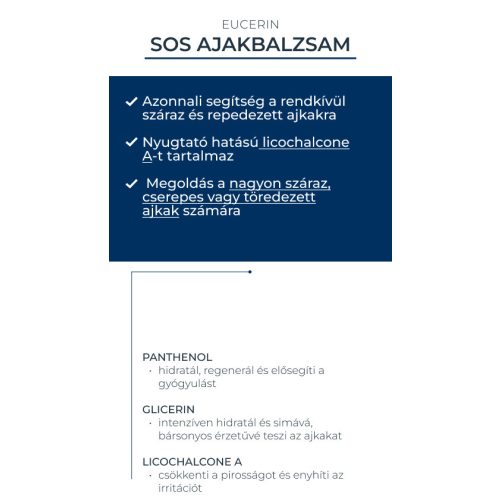 Eucerin SOS Ajakbalzsam 10ml 