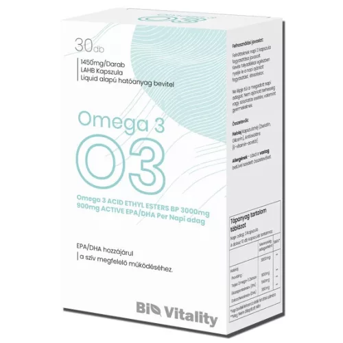 Bio Vitality Omega 3 Lágy zselé kapszula 30x