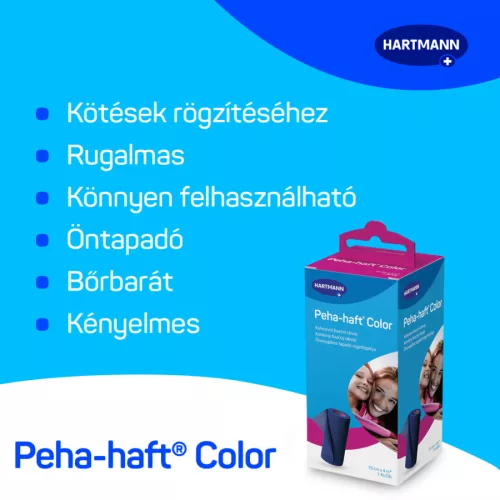 Peha-haft Color öntapadó kék kötésrögzítő pólya 10cmx4m