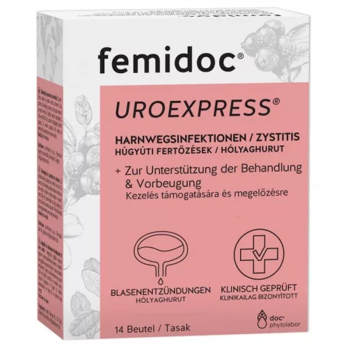Uroexpress Femidoc D-mannóz por húgyúti panaszokra 14x