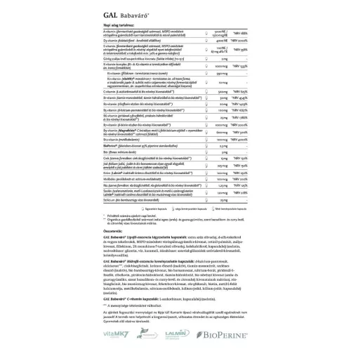 GAL Babaváró vitamin kapszula 30+60+30