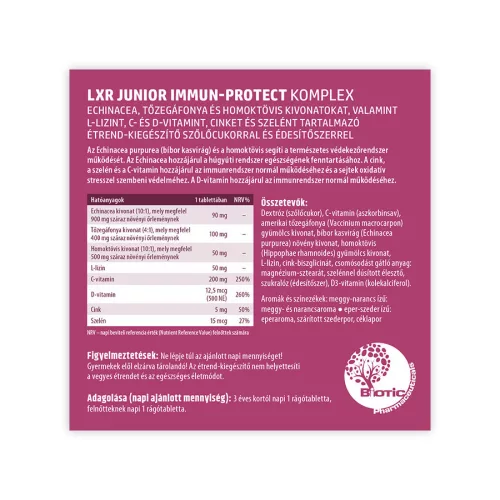 LXR Junior Immun-Protect Komplex rágótabletta 60x