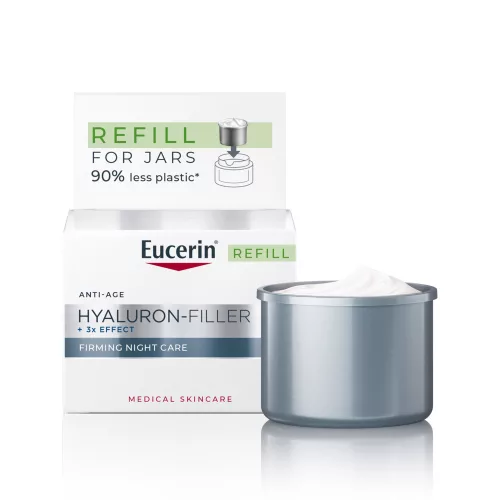 Eucerin Hyaluron-Filler Ráncfeltöltő éjszakai arckrém öko-utántöltő 50ml