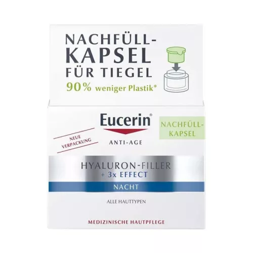 Eucerin Hyaluron-Filler Ráncfeltöltő éjszakai arckrém öko-utántöltő 50ml