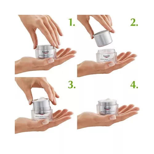 Eucerin Hyaluron-Filler Ráncfeltöltő éjszakai arckrém öko-utántöltő 50ml