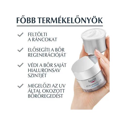 Eucerin Hyaluron-Filler Ráncfeltöltő nappali arckrém öko-utántöltő 50ml