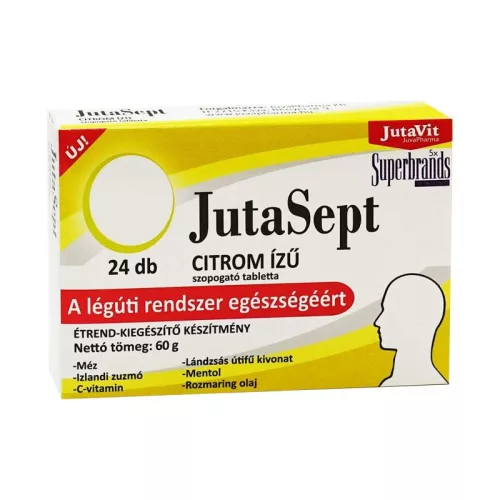 JutaVit Jutasept szopogató tabletta citrom ízű 24x
