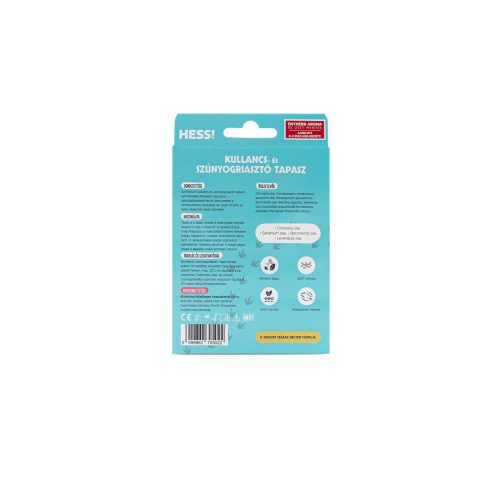 Elysium HESS! kullancs- és szúnyogriasztó dínós tapasz enyhébb aromával 0-3 éves kor között 60x