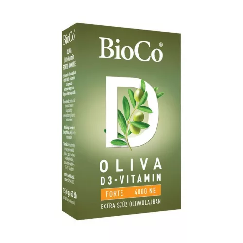 BioCo Oliva D3-vitamin Forte 4000NE lágyzselatin kapszula 60x