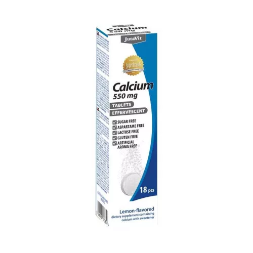 JutaVit Calcium 550 mg citrom ízű pezsgőtabletta 18db