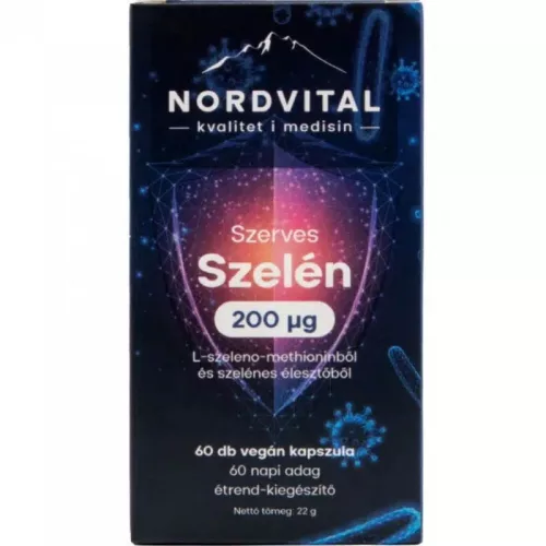 Nordvital Szerves szelén 200mcg vegán kapszula 60x