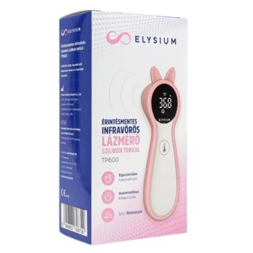 Elysium TP600 érintésmentes infravörös digitális lázmérő rózsaszín
