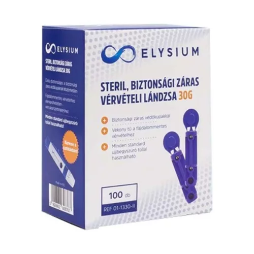 Elysium steril vérvételi lándzsa 30G 100x