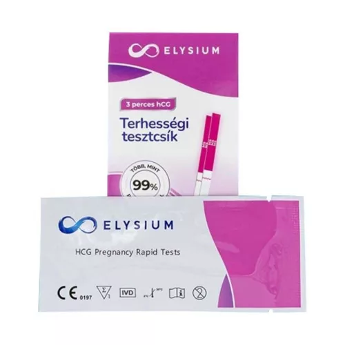 Elysium terhességi gyorsteszt tesztcsík 20mlU/ml 2x