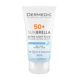   Dermedic Sunbrella Ultra-light Fényvédő FLUID SPF50+ száraz és normál arcbőrre 40ml
