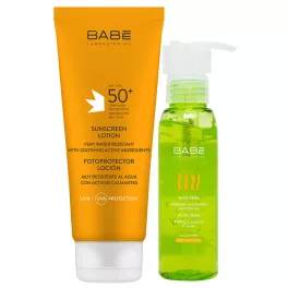  Babé Felnőtt fényvédő tej SPF50+ +Ajándék Aloe Vera gél 200ml+90ml