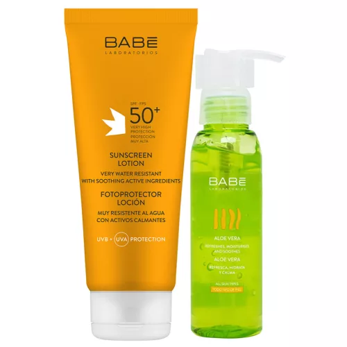 Babé Felnőtt fényvédő tej SPF50+ +Ajándék Aloe Vera gél 200ml+90ml