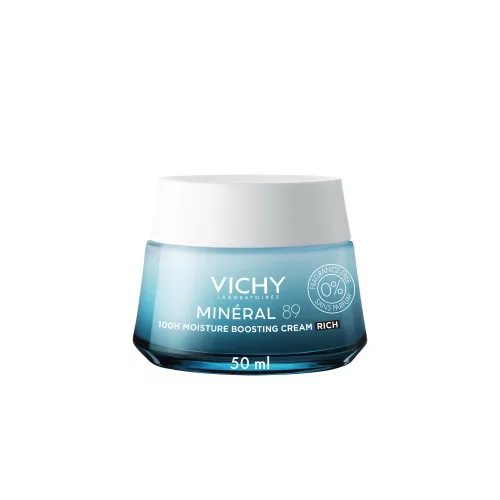 VICHY Minéral 89 Akár 100 órás hidratáló arckrém gazdag állag-illatmentes 50 ml