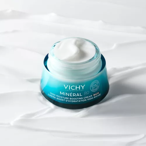 VICHY Minéral 89 Akár 100 órás hidratáló arckrém gazdag állag-illatmentes 50 ml