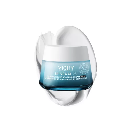 VICHY Minéral 89 Akár 100 órás hidratáló arckrém gazdag állag-illatmentes 50 ml