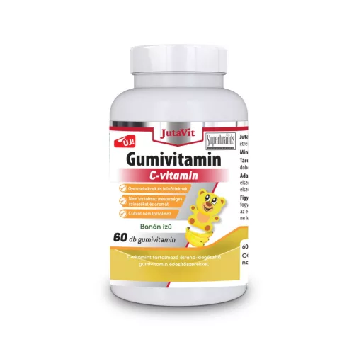 JutaVit C-vitamin gumivitamin cukormentes banán ízű 60x