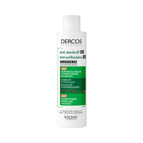 VICHY Dercos 2in1 sampon és balzsam korpásodás ellen 200 ml