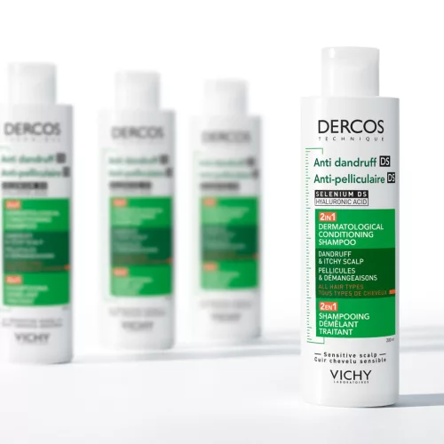 VICHY Dercos 2in1 sampon és balzsam korpásodás ellen 200 ml