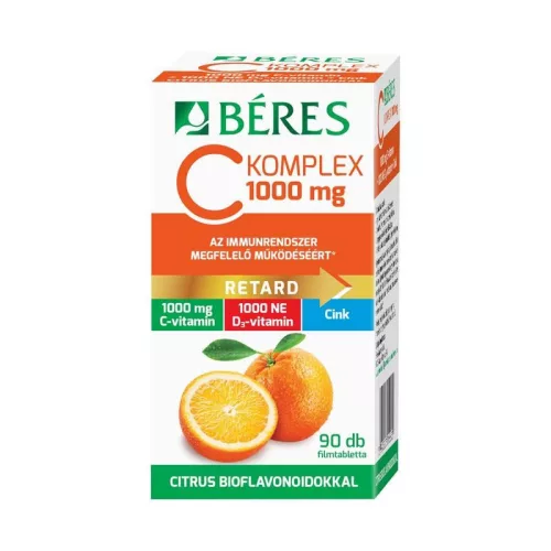 Béres C Komplex 1000 mg C+D3+Zn bioflavonoid filmtabletta 90x