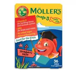 Möllers Omega-3 gumivitamin eper íz 36x