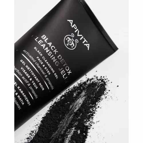 Apivita Black Detox arc- és szemkörnyéktisztító 150ml