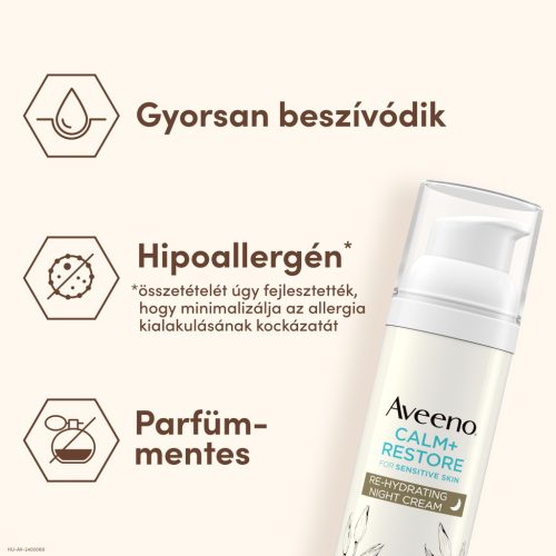 Aveeno Calm+ Restore rehidratáló éjszakai krém 50ml