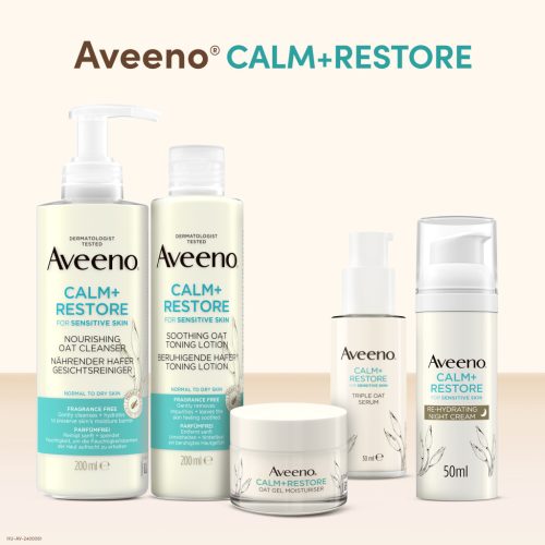 Aveeno Calm+ Restore tápláló arctisztító zabbal 200ml