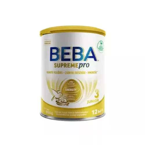 Nestle Beba Supremepro 3 Junior tejalapú italpor fehérje-hidrolizátumból vitaminokkal és ásványi anyagokkal 800 g