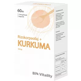 Bio Vitality Kurkuma + Rizskorpaolaj kapszula 60x