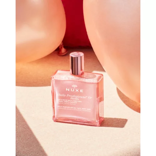 Nuxe Huile Prodigieuse Or Florale - többfunkciós rózsaarany-csillámos szárazolaj arcra, testre, hajra 50ml