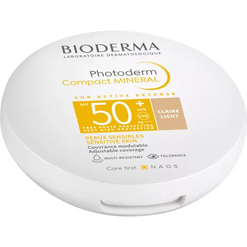Bioderma Photoderm Compact MINERAL púder SPF50+ light (világos) 10g