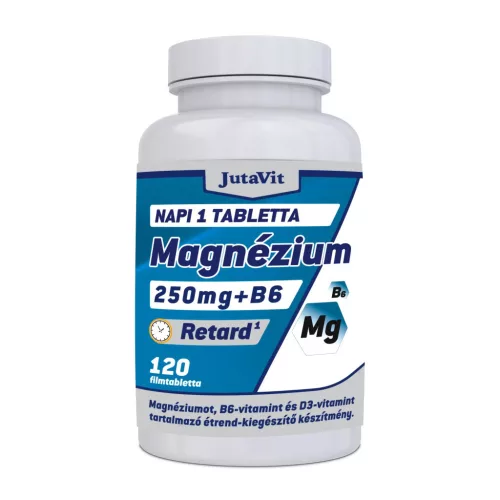 JutaVit Magnézium 250mg+B6+D3-vitamin RETARD filmtabletta 120x