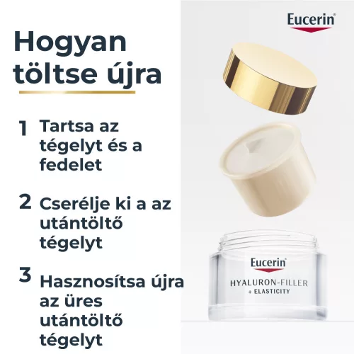 Eucerin Hyaluron-Filler + Elasticity Bőrtömörséget regeneráló nappali arckrém SPF30 öko utántöltő 50ml