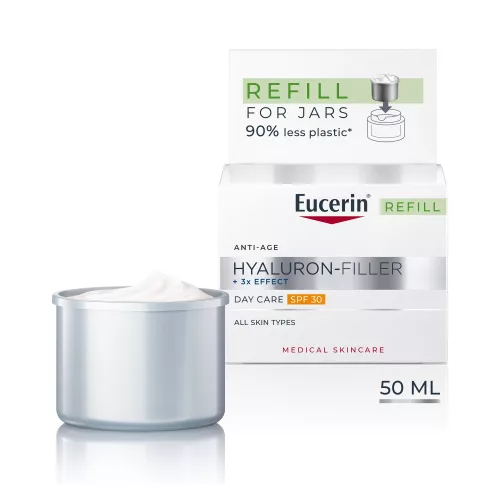 Eucerin Hyaluron-Filler Ráncfeltöltő nappali arckrém FF 30 öko-utántöltő 50ml
